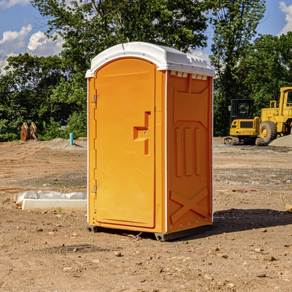 how often are the portable restrooms cleaned and serviced during a rental period in Derby IN